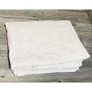 Lauren Ralph Lauren Full Flat Sheet Light Pink Floral Cotton 81 X 93 Romantic